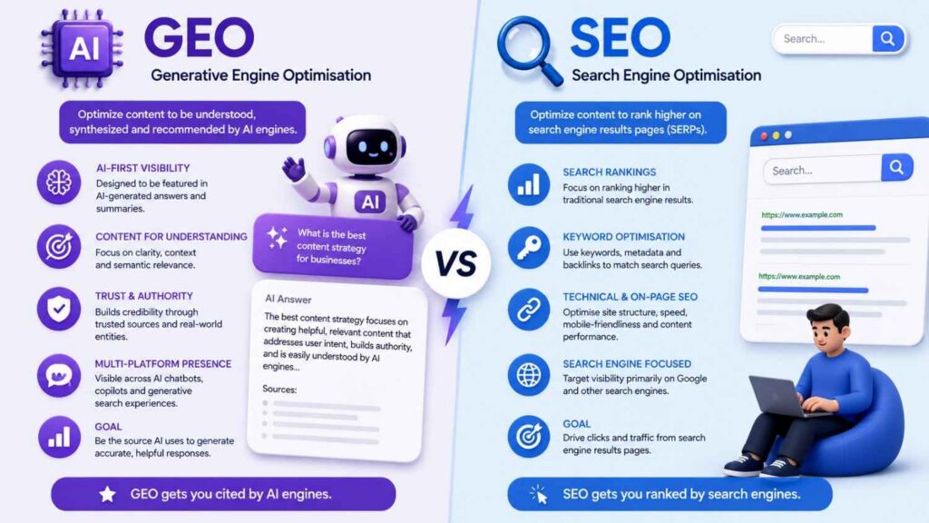 GEO VS SEO Key difference